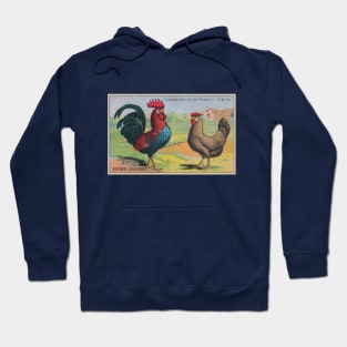 Leghorn Chickens Trade Card Hoodie